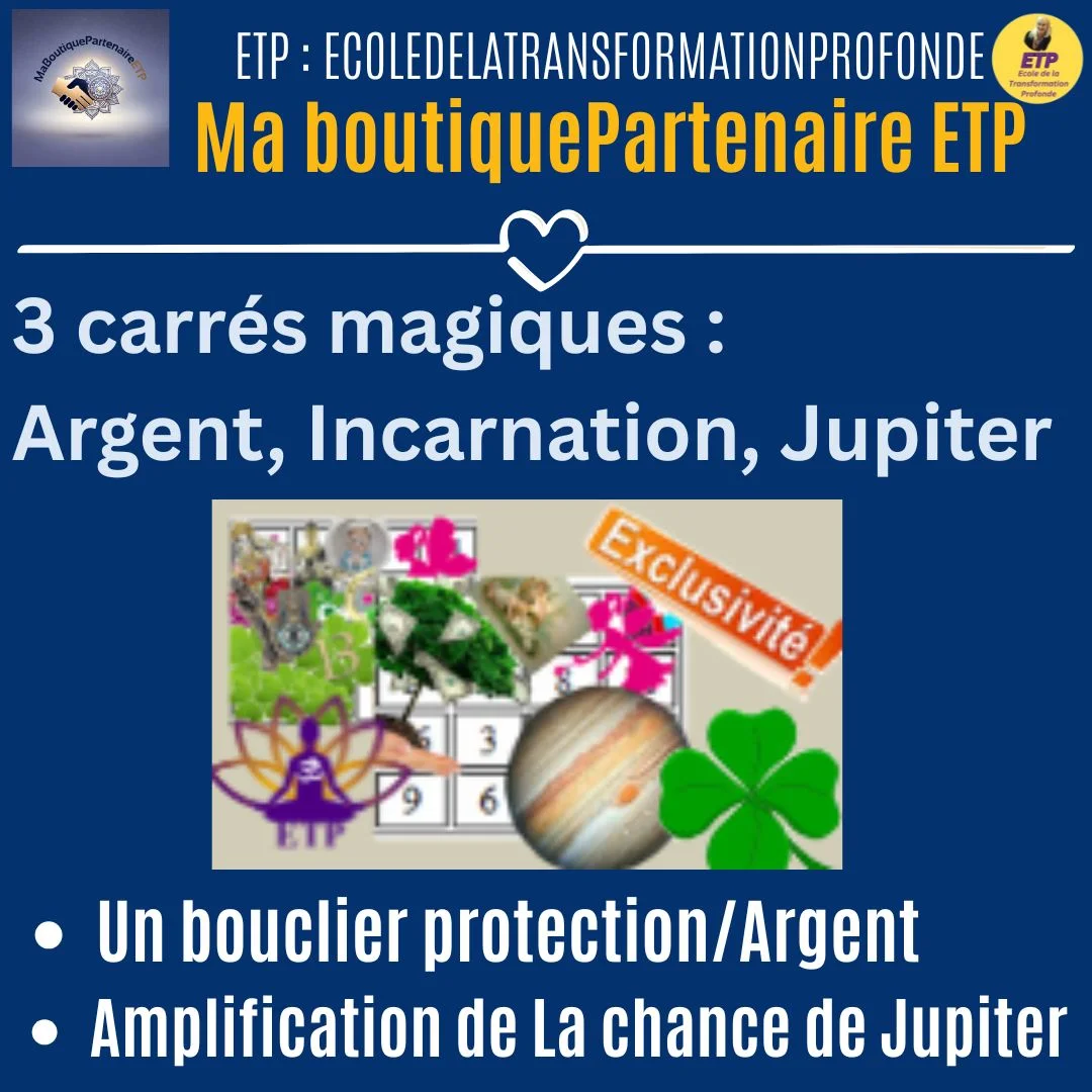 carré magique argent, protection et jupiter, ETP-MGK